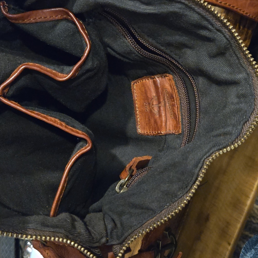 Harbour 2nd Brown Woven Leather Crossbody Bag - Picture 6 of 6